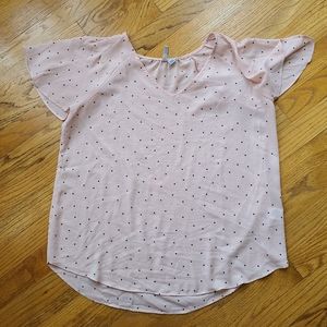 Elle Women's Flutter Sleeve Blouse